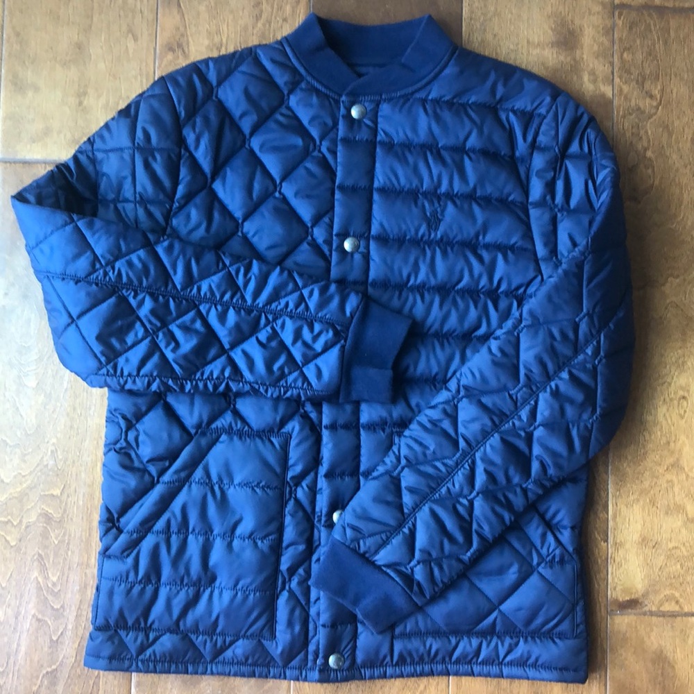 NWOT Polo Ralph Lauren kids navy quilted jacket SZ 16/18